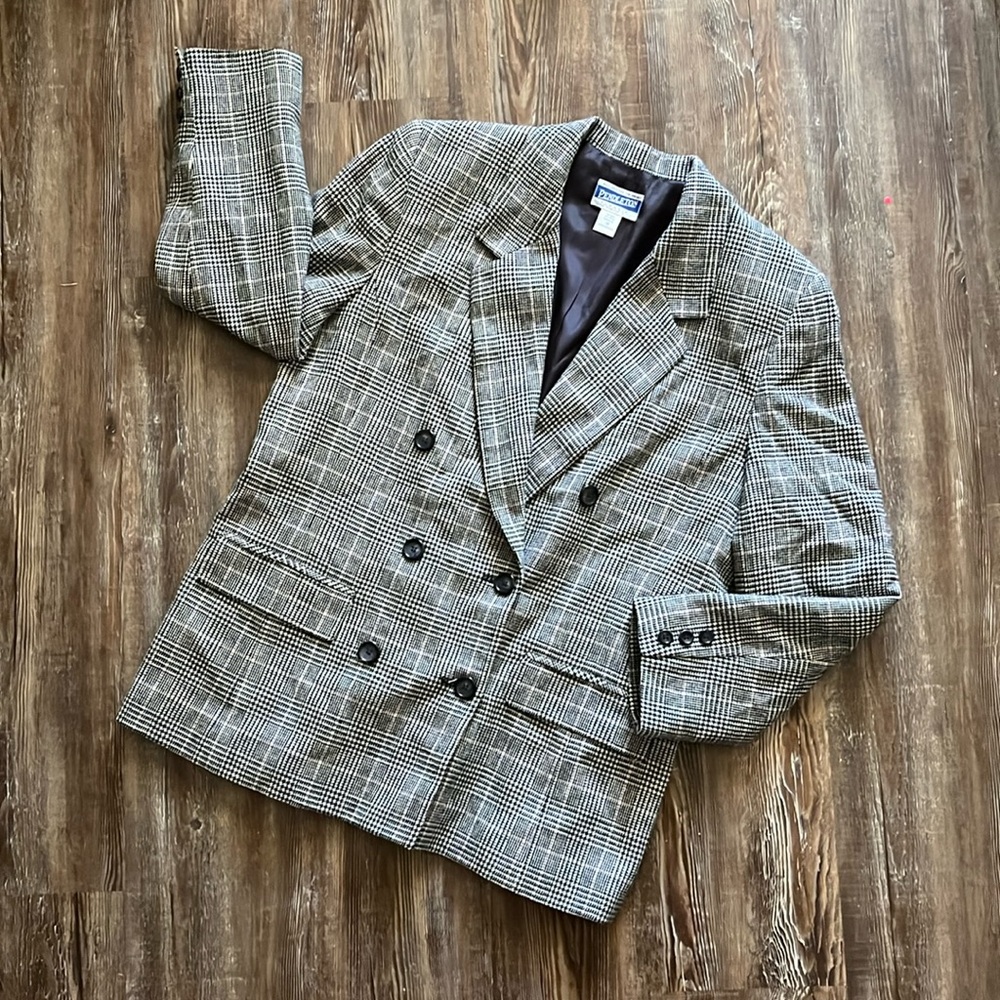 Pendleton 100% Virgin Wool Houndstooth Work Busin… - image 1